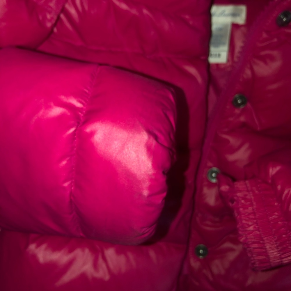 SZ 24 months pink down hooded peplum jacket. - Picture 8 of 9